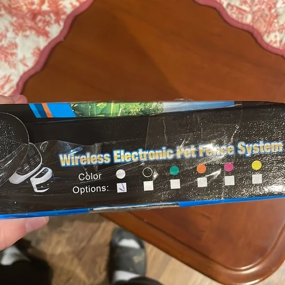Wireless electronic pet fence system opened but never used